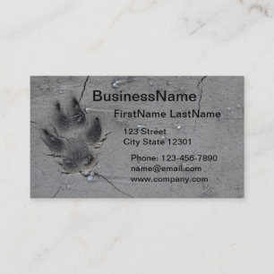 paw print pet business card