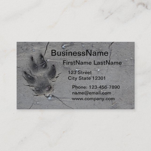 paw print pet business card (Front)