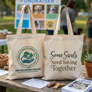 Paw Print Pet Rescue Event Volunteer Thank You Tote Bag
