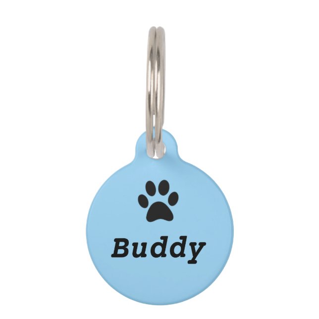 Paw Print Pet Tag (Front)