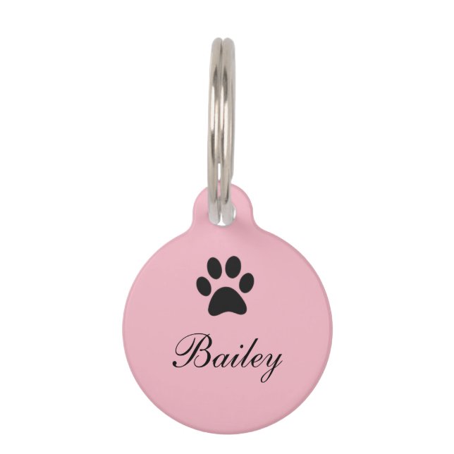 Paw Print Pet Tag (Front)