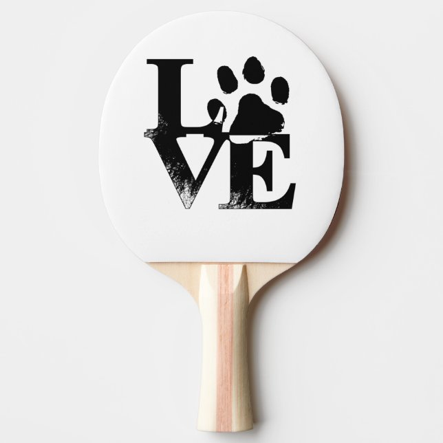 Paw Print Ping Pong Paddle (Front)