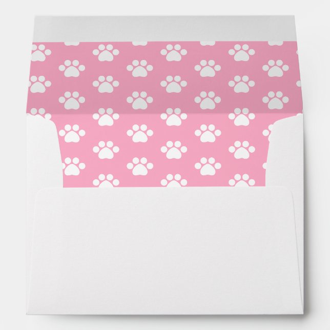 Paw Print - Pink Envelope (Back (Bottom))