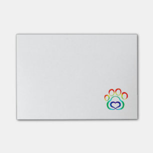 Paw Print Post-It Note Pad