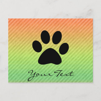 Paw Print Postcard