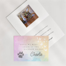 Paw Print Rainbow Bridge Pet Loss Memorial