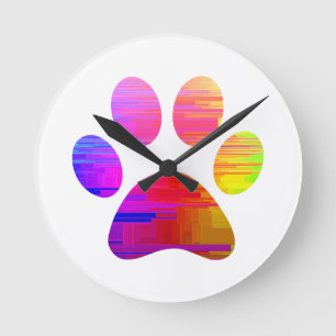 Paw Print            Round Clock