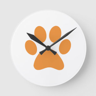 Paw Print     Round Clock