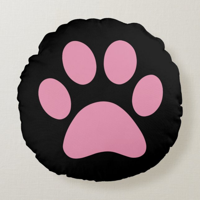 Paw Print   Round Cushion (Front)