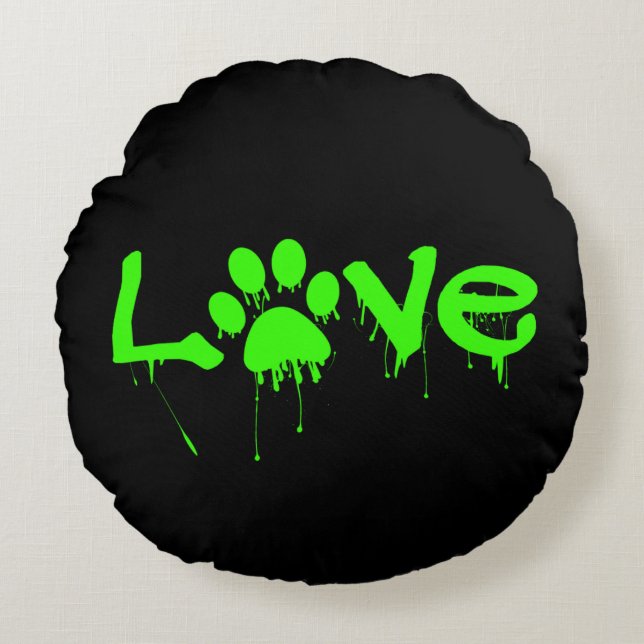 Paw Print     Round Pillow (Front)