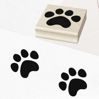 Paw Print Rubber Stamp