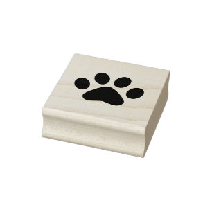 Paw Print Rubber Stamp