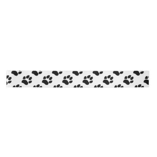 Paw Print Satin Ribbon