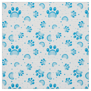 Paw print seamless pattern fabric