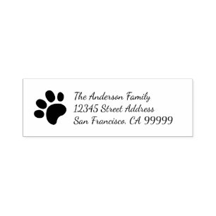 Paw Print - Self Inking Address Stamp