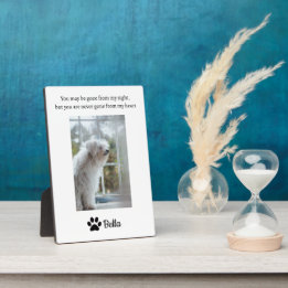 Paw Print Sign Pet Memorial Personalised Photo Plaque