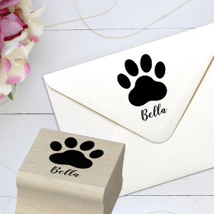 Paw Print Signature Customisable Rubber Stamp