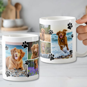 Paw Print Simple Pet Photo Coffee Mug