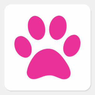 Paw Print Square Sticker
