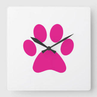 Paw Print     Square Wall Clock
