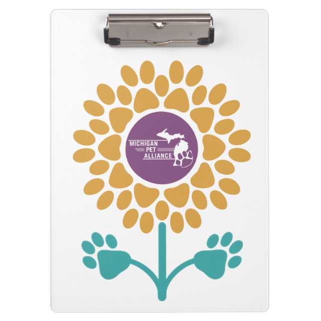 Paw Print Sunflower Clipboards (Front)