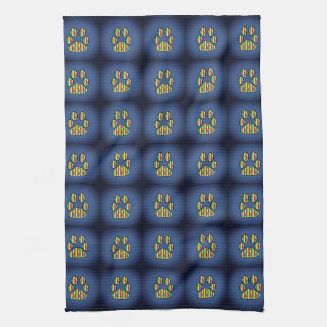 Paw Print Tea Towel (Vertical)