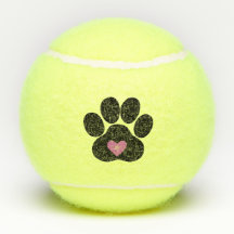 Paw Print Tennis Ball