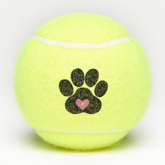 Paw Print Tennis Ball