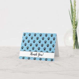 Paw Print Thank You Card