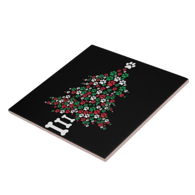 Paw Print Tile Design Inspired by a Holiday Tree (Side)