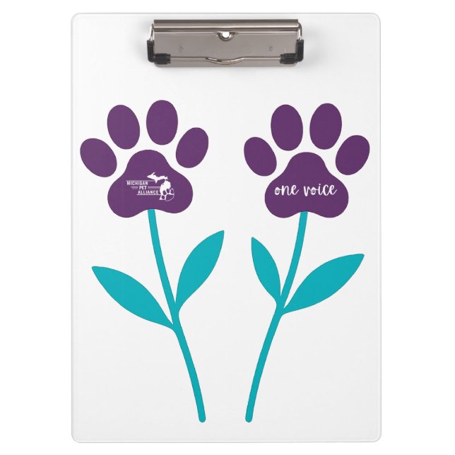 Paw Print Tulips Clipboards (Front)
