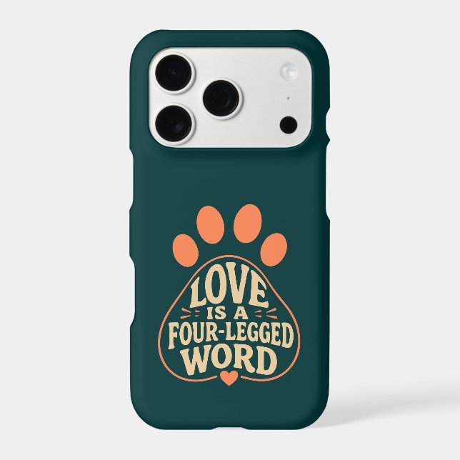 Paw Print Typography Pet Owner Phone Case  (Back)