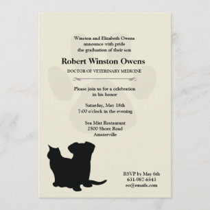 Paw Print Veterinary Graduation Invitation