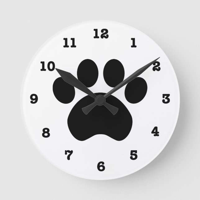 Paw Print Wall Clock (Front)