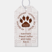 Paw Print with Business Message and Name