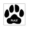 Paw Print With Name Personalised Self Inking Stamp