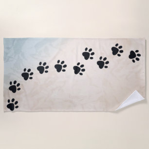 Paw Prints Across My Beach Towel
