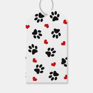 Paw Prints and Hearts Gift Tags