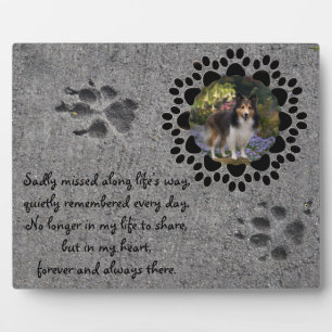 Paw Prints and Photo Plaque