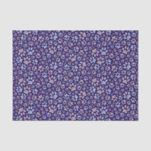 Paw Prints Animal Pattern in Purple and Pink Tissue Paper