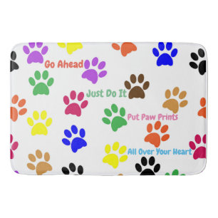 Paw Prints Bath Mat