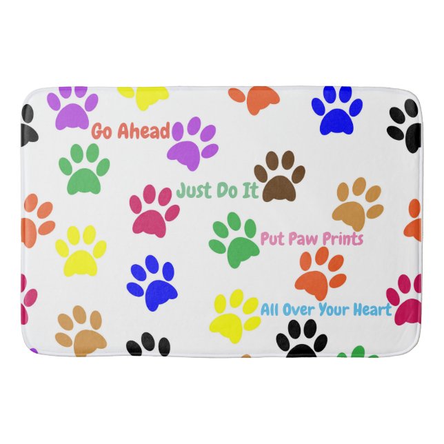 Paw Prints Bath Mat (Front)