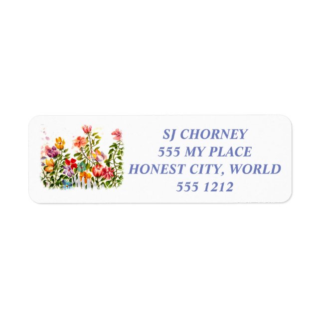 PAW PRINTS BEHIND THE FENCE RETURN ADDRESS LABELS (Front)