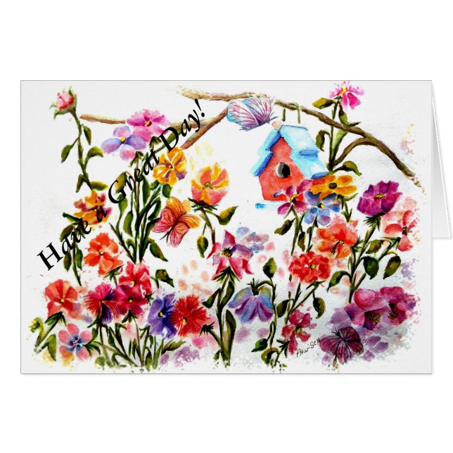 PAW PRINTS BIRD HOUSE (Front Horizontal)