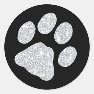 Paw Prints Classic Round Sticker