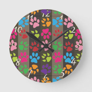 Paw Prints Clock