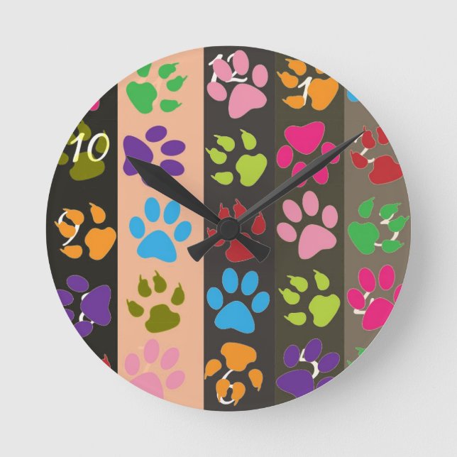 Paw Prints Clock (Front)