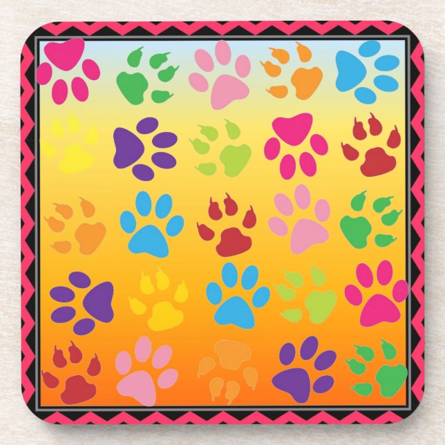Paw Prints Coaster (Front)