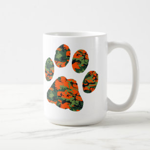 Paw Prints Coffee Mug - Camo Paw - Camouflage