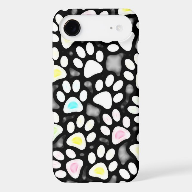 Paw Prints Collage Case-Mate iPhone Case (Back)